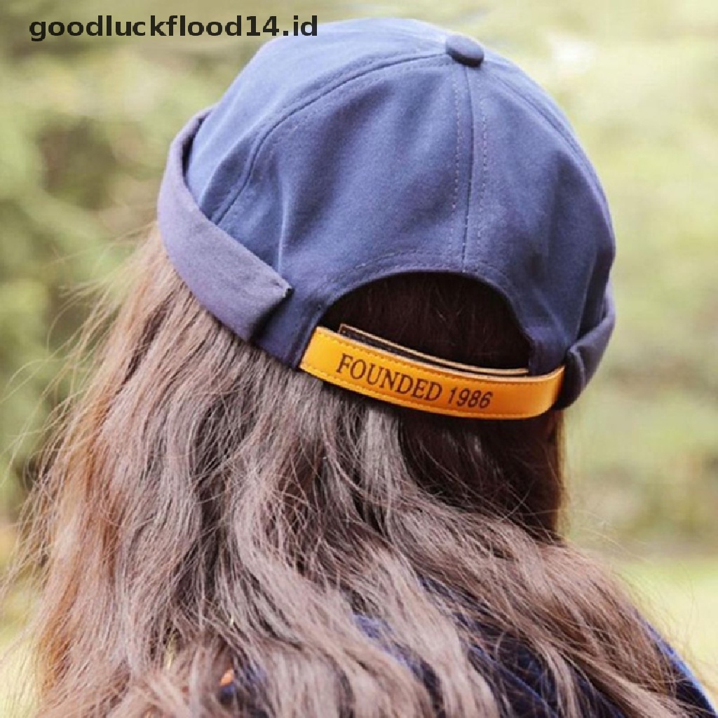 [OOID] Letter Adjustable Men Women Skullcap Sailor Baseball Cap Beanies Brimless Hat ID