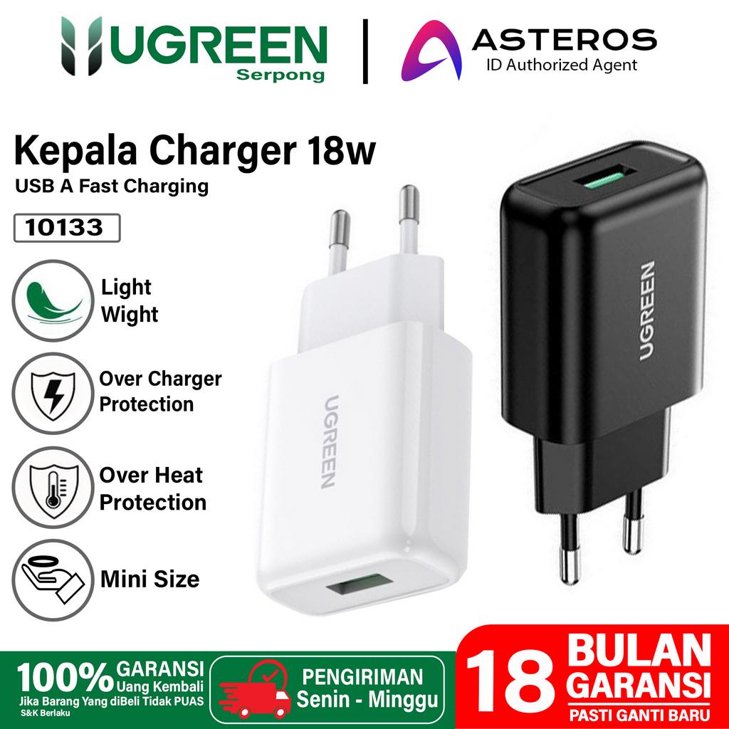 UGREEN Kepala Charger USB A 18W Fast Charging + Kabel iPhone MFi, Micro USB, Type C