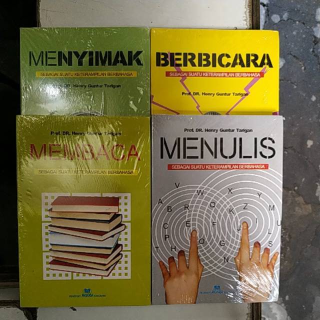 PAKET 4 BUKU KETERAMPILAN BERBAHASA HENRY GUNTUR TARIGAN (MENYIMAK BERBICARA MEMBACA MENULIS)