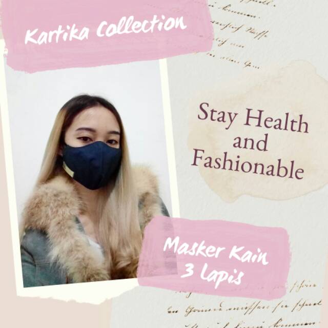 Masker Kain 3 Lapis Polos/ Masker Fashionable