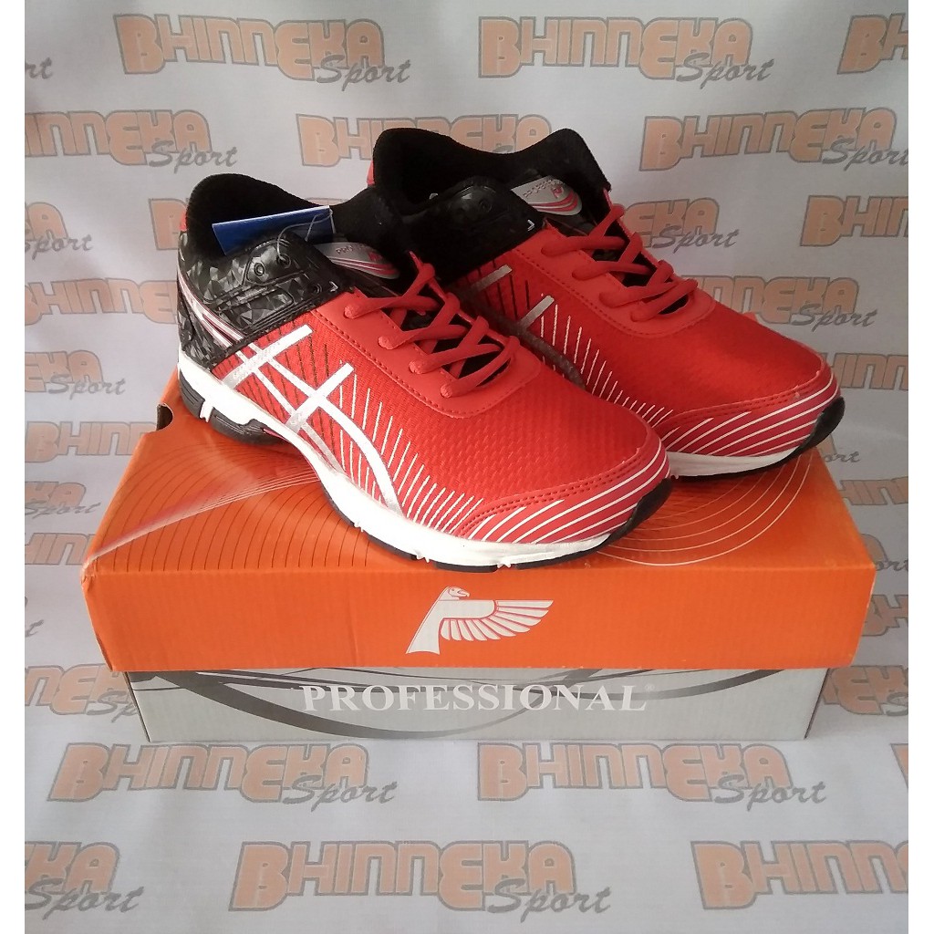 Sepatu Profesional Runner Red Silver Black
