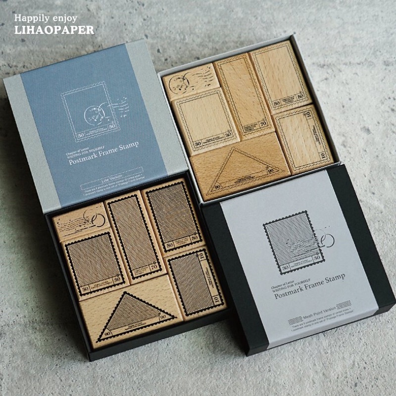 

Lihao Paper Postmark Frame Stamp Set