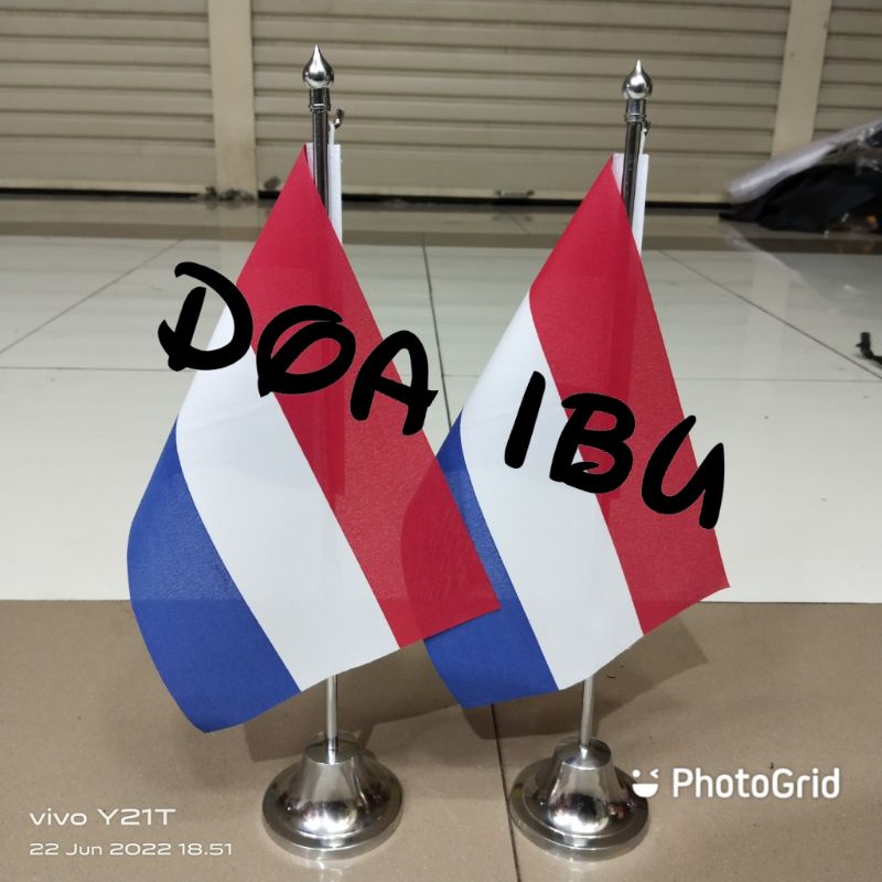

best seller tiang stenlis meja+bendera BELANDA ready stock