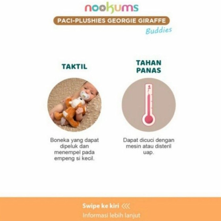 NOOKUMS Paci Plush Doll Gantungan Empeng Bayi Pacifier Soother