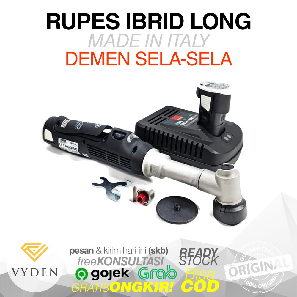 RUPES NANO IBRID LONG NECK KIT Spot Polisher Original Italy Garansi Resmi MURAH