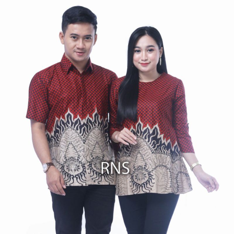 Maura Couple - Sania Ruffle Batik Couple Ori Ndoro Jowi Garansi Termurah Shopee -  BATIK MODERN SOLO