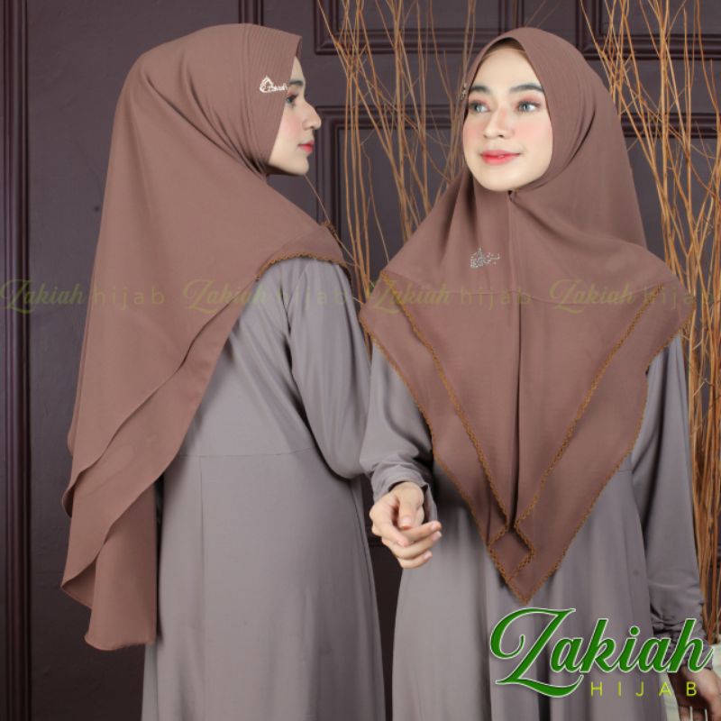 Khimar Ceruty Premium/Khimar ISMA PICOT original Zakiah