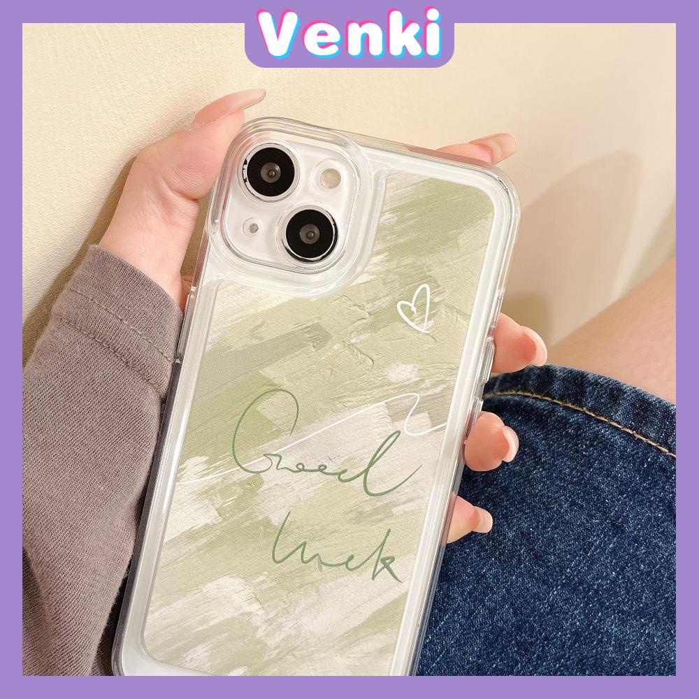 iPhone Case Silicone Soft Case Clear Case Thickened Shockproof Protection Camera Metal Button Lucky Green Compatible For iPhone 11 Pro Max 13 Pro Max 12 Pro Max 7Plus xr XS Max