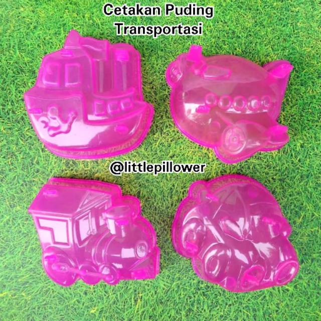 (TRANSPORTASI BENING) Cetakan Nasi Murah Meriah Transportasi/Bento Mold/Cetakan Agar Puding