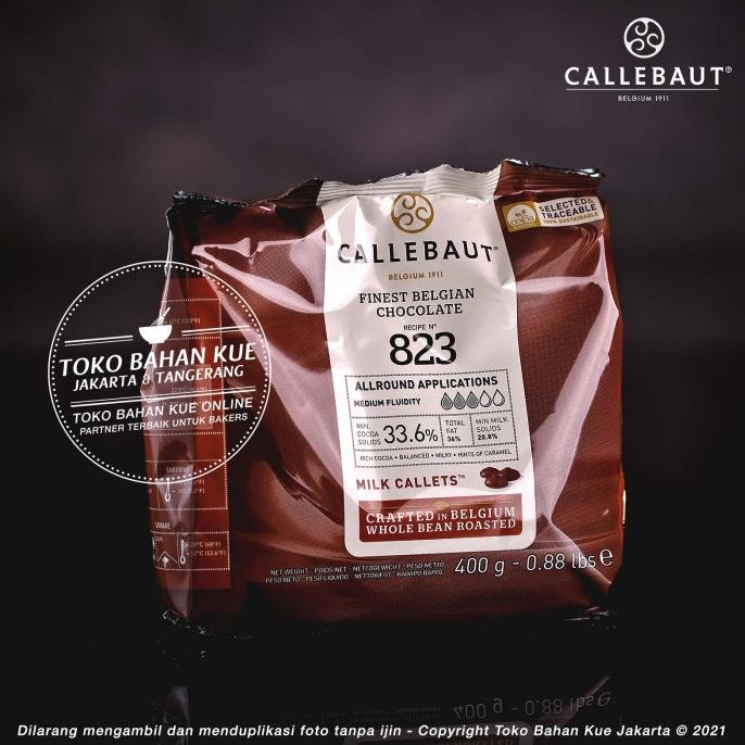 

Callebaut Milk Couverture Chocolate 823 33,6% 400gr ASLI 823NV Cokelat