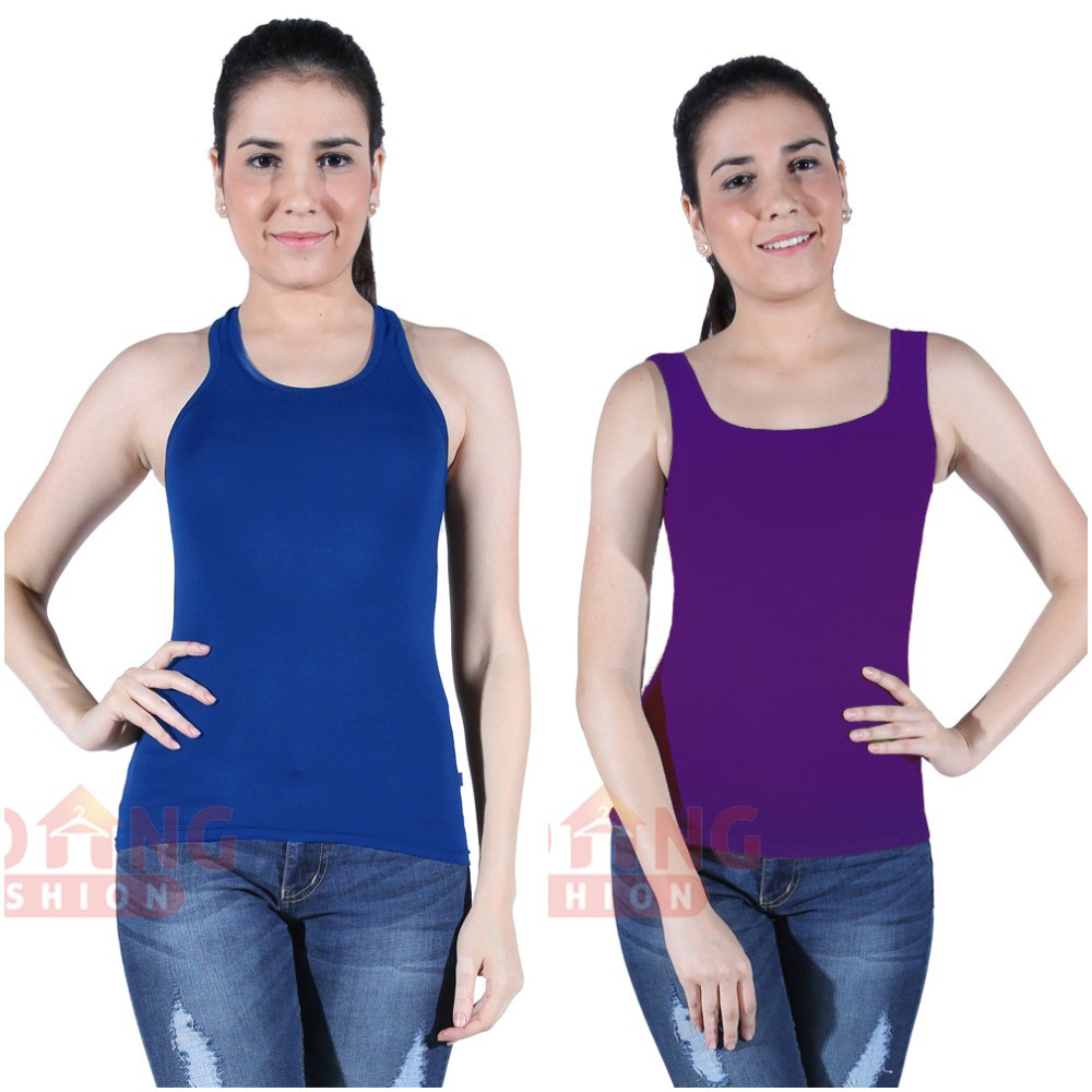 Tank Top Singlet Polos / Tanktop Wanita - High Quality Basic Plain (COMB)