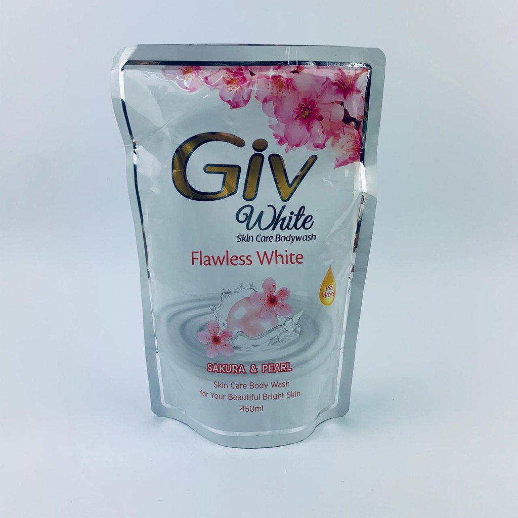 Giv / White / sabun badan / 450ml / Boady wash / sakura dan pearl