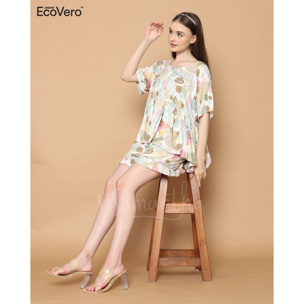 Pajamas/Piyama One Set Ecovero Ruffle Yoshi