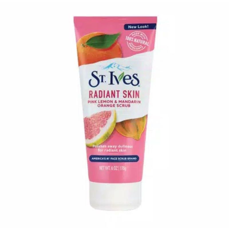 St. Ives Scrub 170gr Apricot, Oatmeal, Lemon, Green Tea, Acne Care, Soft Skin, blackhead