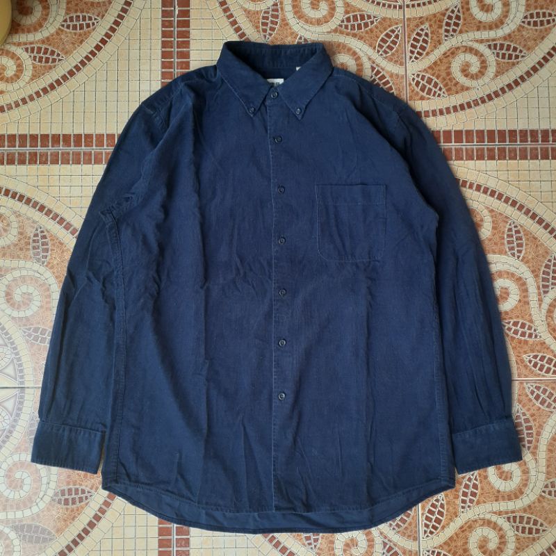 (Kemeja Corduroy) Uniqlo Corduroy Long Shirt