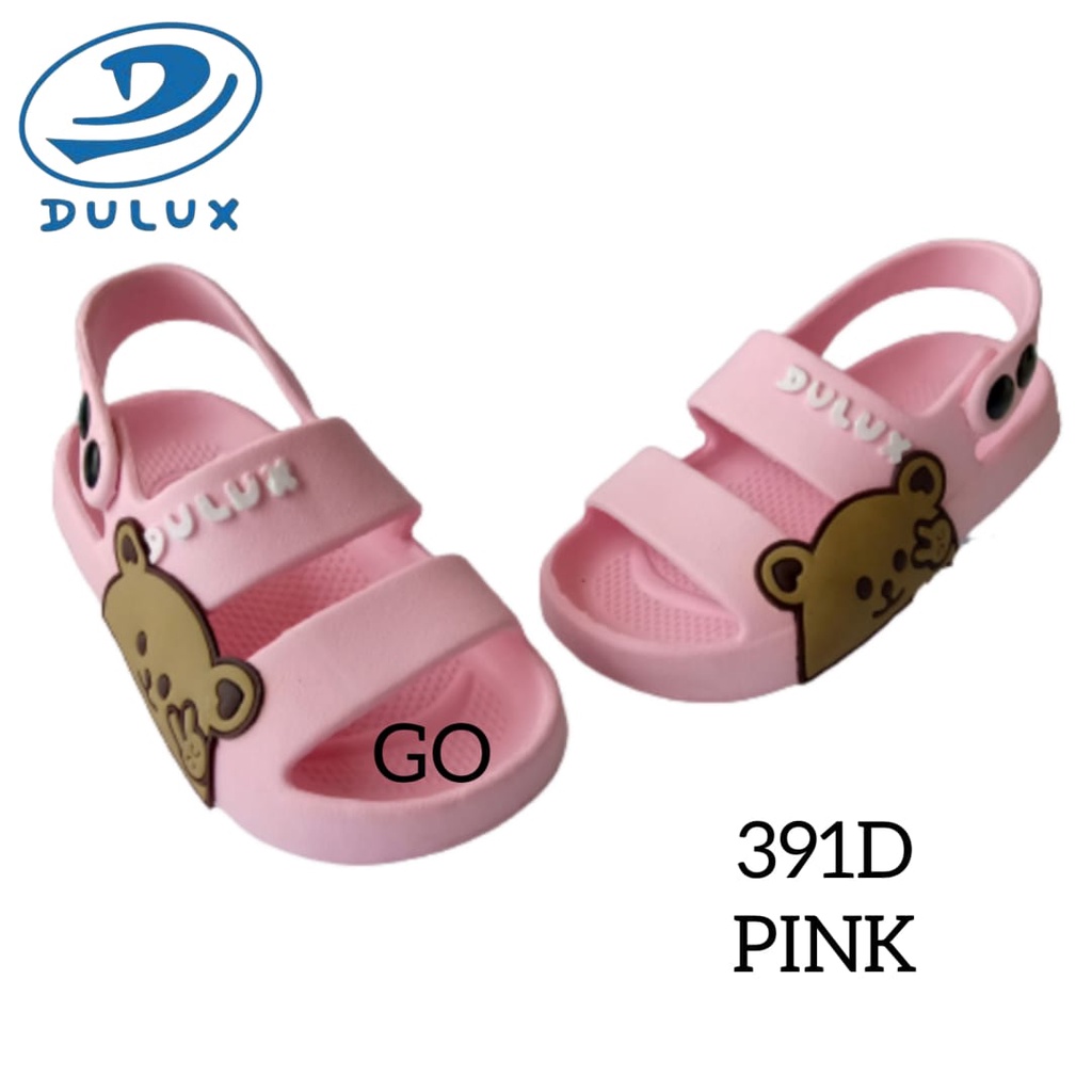 gof DULUX 391D BEAR Sandal Anak Laki-laki Bandua Tali Belakang Model Lucu Sandal Slop Anak Perempuan Model karakter Bear