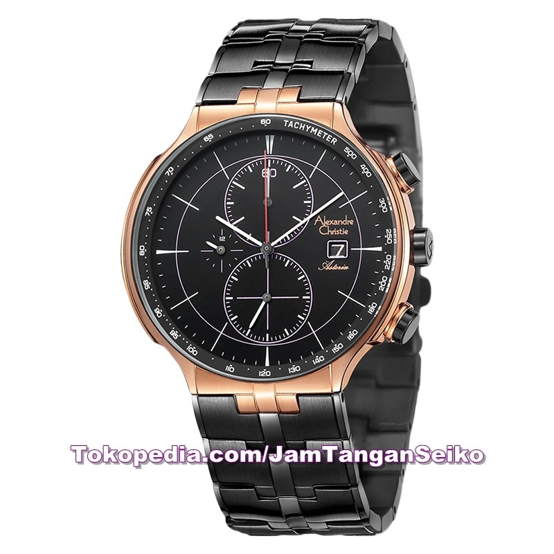 Jam Tangan Pria Alexandre Christie AC 6477 MC BBRBA Asteria Chronograp