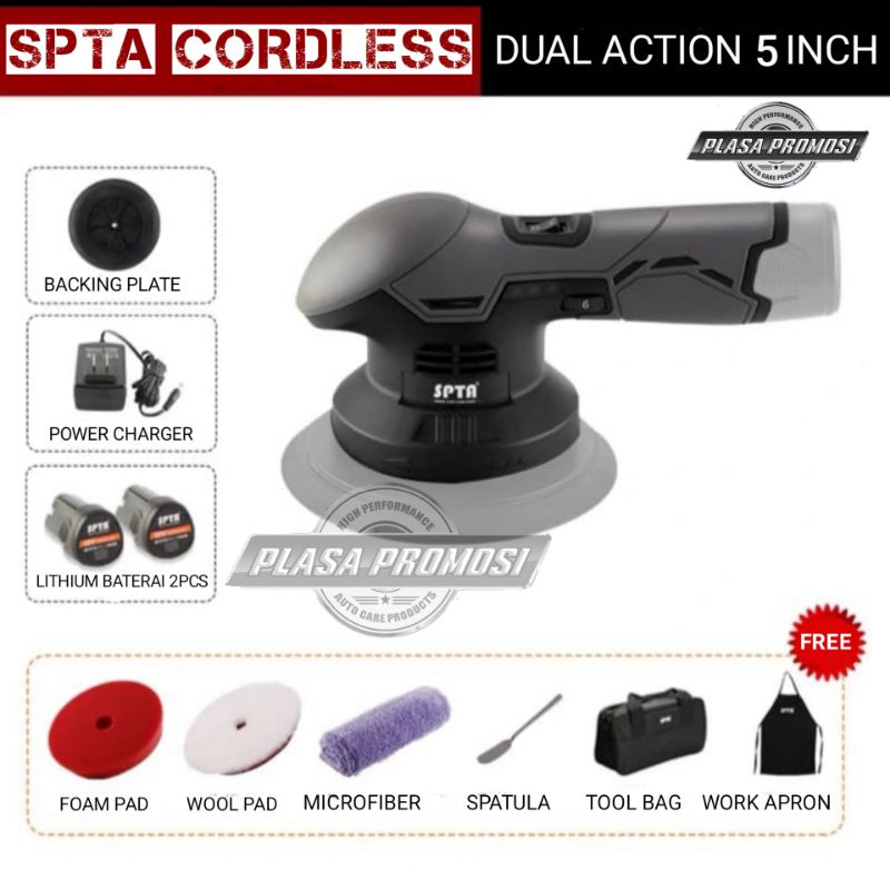 Mesin Poles Dual Action Cordless Tanpa Kabel Dengan Tool Bag