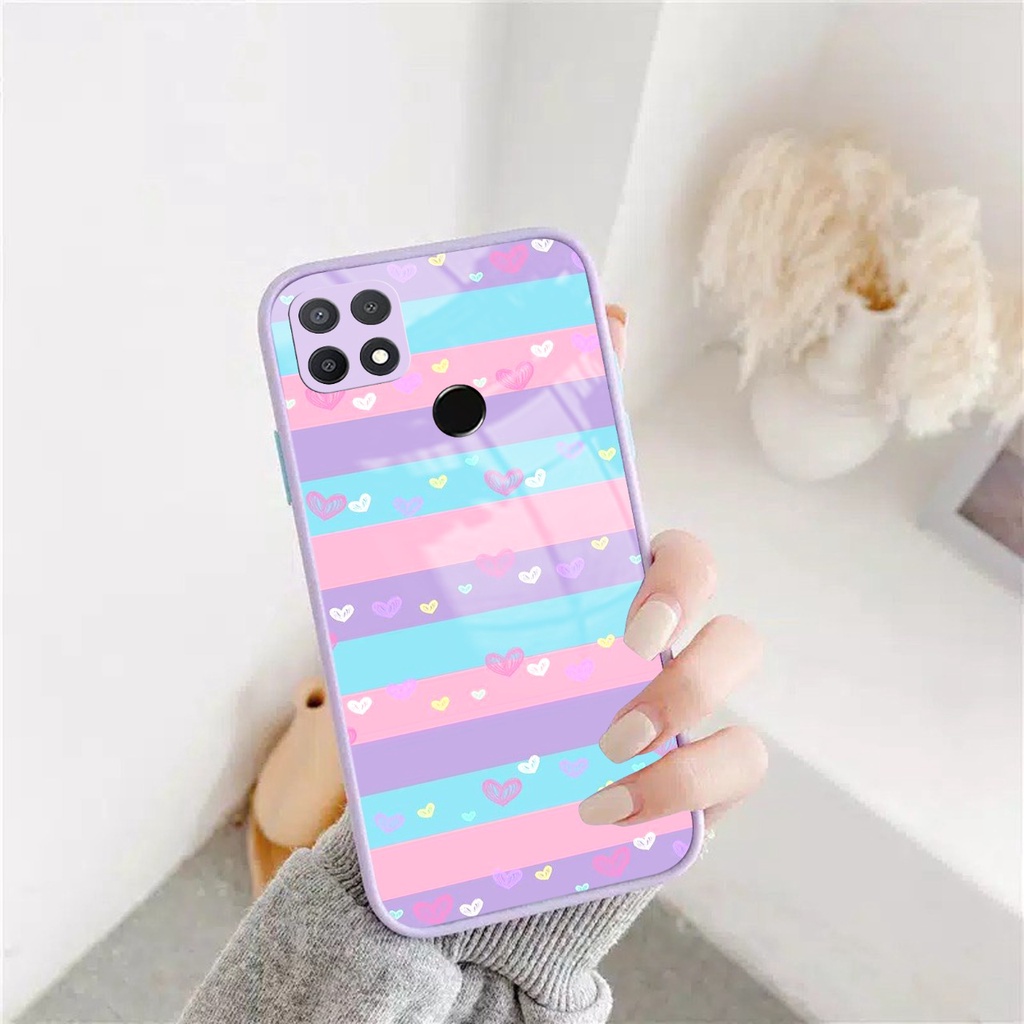 [SC250] Softcase Glass Kaca Ungu/Lilac OPPO A15/A15S - Case OPPO A15/A15S - Casing Hp OPPO A15/A15S 