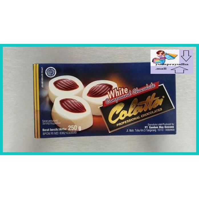 

54Etr7U- White Compound Colatta, Cokelat Putih 250Gr 9Uhhjt7-