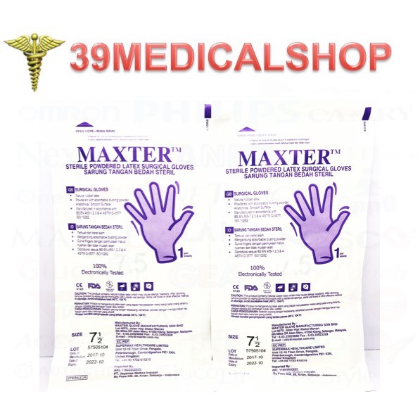 MAXTER SURGICAL GLOVE STERILE- SARUNG TANGAN BEDAH STERIL