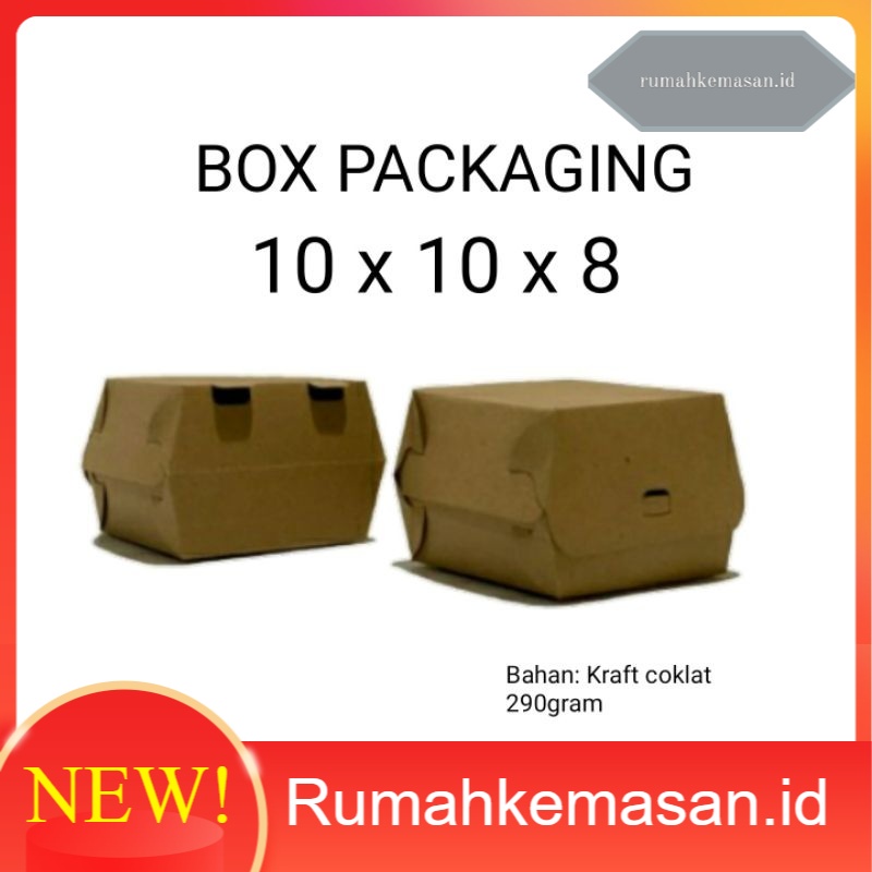 

(100pcs) BOX BURGER / PAPERBOX BURGER / KOTAK BURGER 10 X 8.5 X 8 (JEMBER)