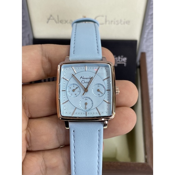 alexandre christie 5003bf wanita rosegold kulit biru