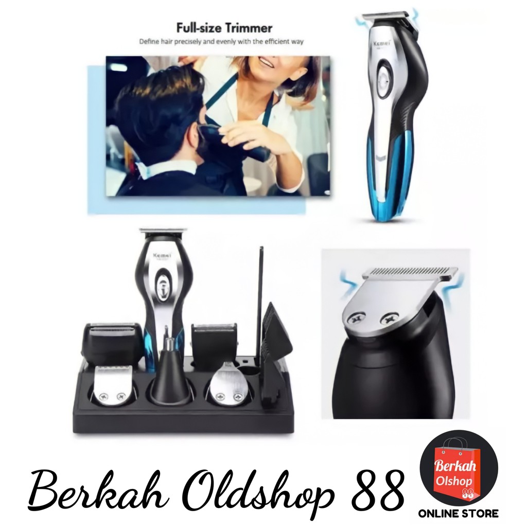 Berkah Oldshop 88 - Kemei KM-5031 Profesional Hair Clipper Alat Pemangkas Rambut 11 in 1