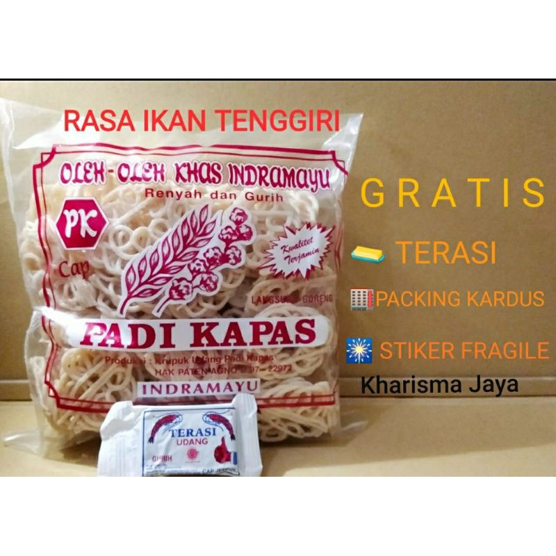 

Kerupuk mie putih tenggiri padi kapas 250Gram