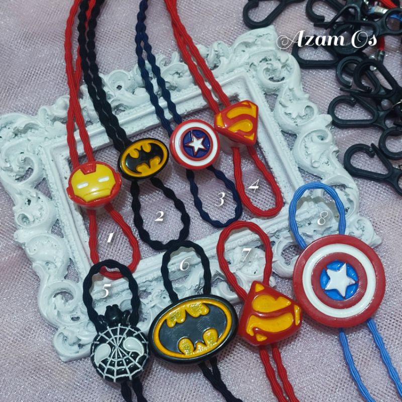 Strap masker superhero/strap mask karakter cowok/tali masker cowok
