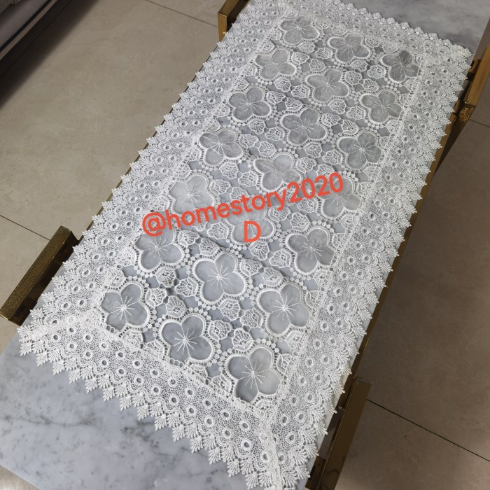 TAPLAK MEJA TAMU RENDA BORDIR MEWAH