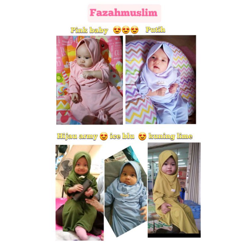 Baju muslim gamis bayi baby newborn dan anak perempuan aqiqah akikah