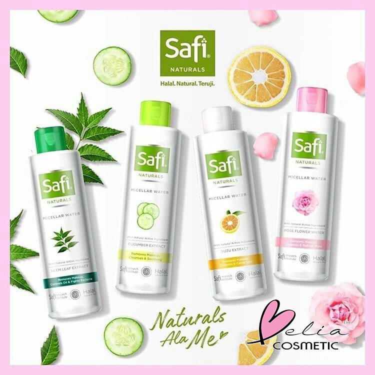 ❤ BELIA ❤ Safi Naturals Micellar Waters 100 | 200 ml | Neem Leaf | Cucumber | Yuzu | Rose Extract