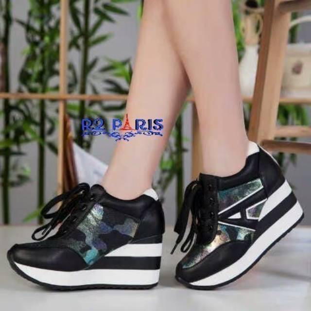 Zepatuzepatu wedges wanita logo fashion OF-91