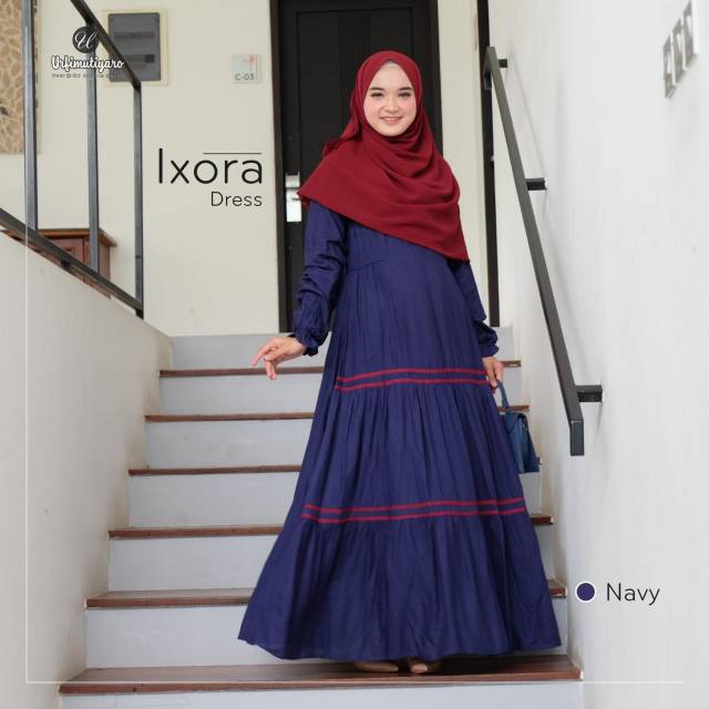 Ixora Dress by Urfimutiyaro / Gamis Katun Viscose/ Gamis Remaja /Gamis Polos /Casual Dress