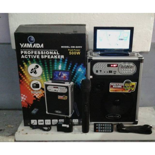 Speaker portable wireless YAMADA DM Q89 + monitor(8 in)