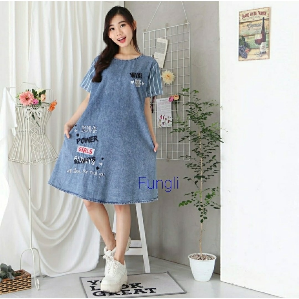 Midi Dress Wanita Oversize - Midi Dress Wanita korean style