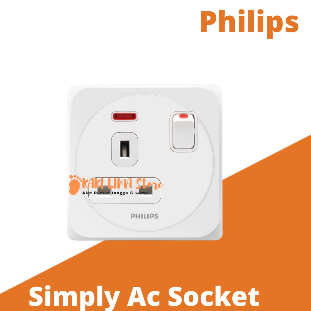 PHILIPS Simply Stop Kontak AC Saklar ON OFF