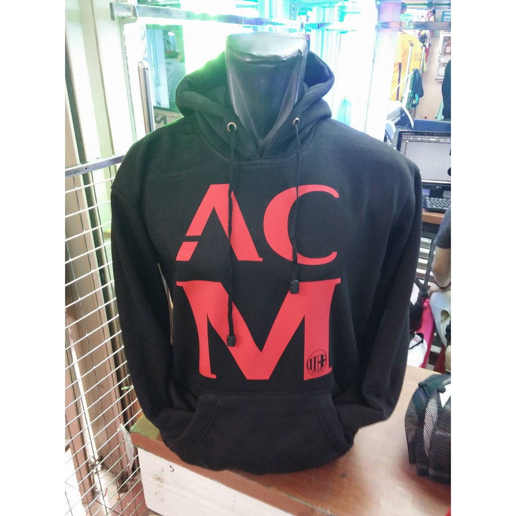 Jaket Hoodie AC Milan Black