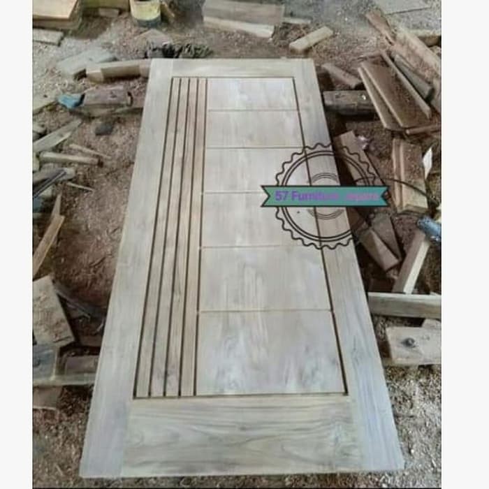 Pintu kusen jati mentahan untuk kamar model minimalis