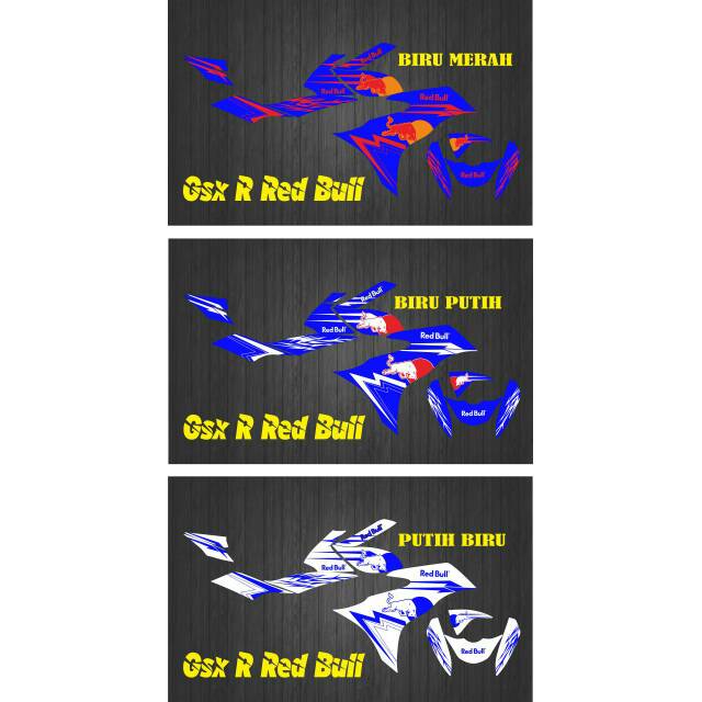 STRIPING STIKER DECAL GSX R 150 RED BULL 3