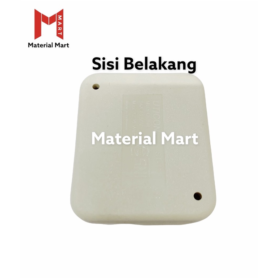 Stop Kontak Uticon 1 Lubang ST-118 |Stop Kontak Arde Uticon ST118 ASLI | Material Mart