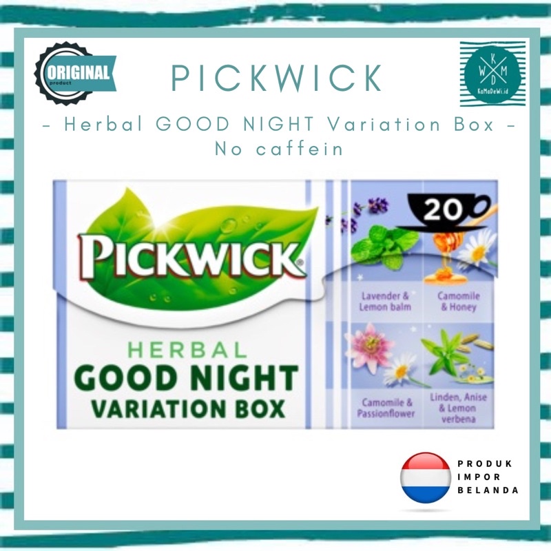 

Pickwick Tea Herbal GOOD NIGHT Variation Box Import Belanda