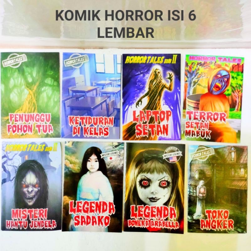 buku komik cerita horor / komik horor / majalah / buku cerita