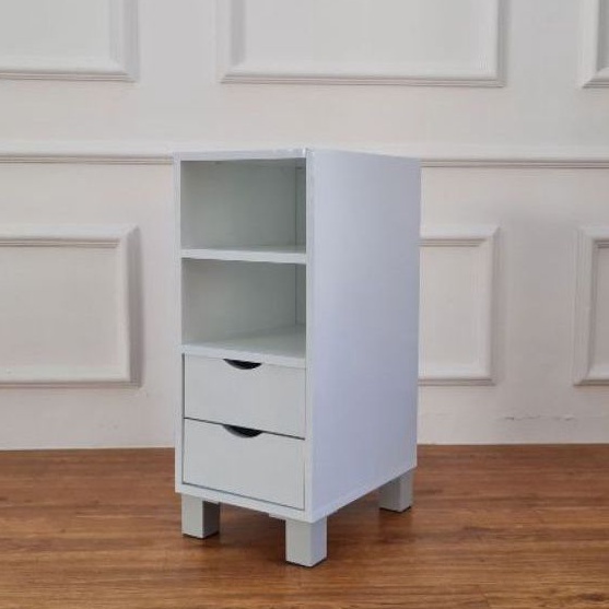 NAKAS BEDSIDE MEJA KAMAR RAK SERBAGUNA RAK SEPATU RAK LACI RAK 2 LACI LOKER MEJA TELEPON MEJA KAMAR 