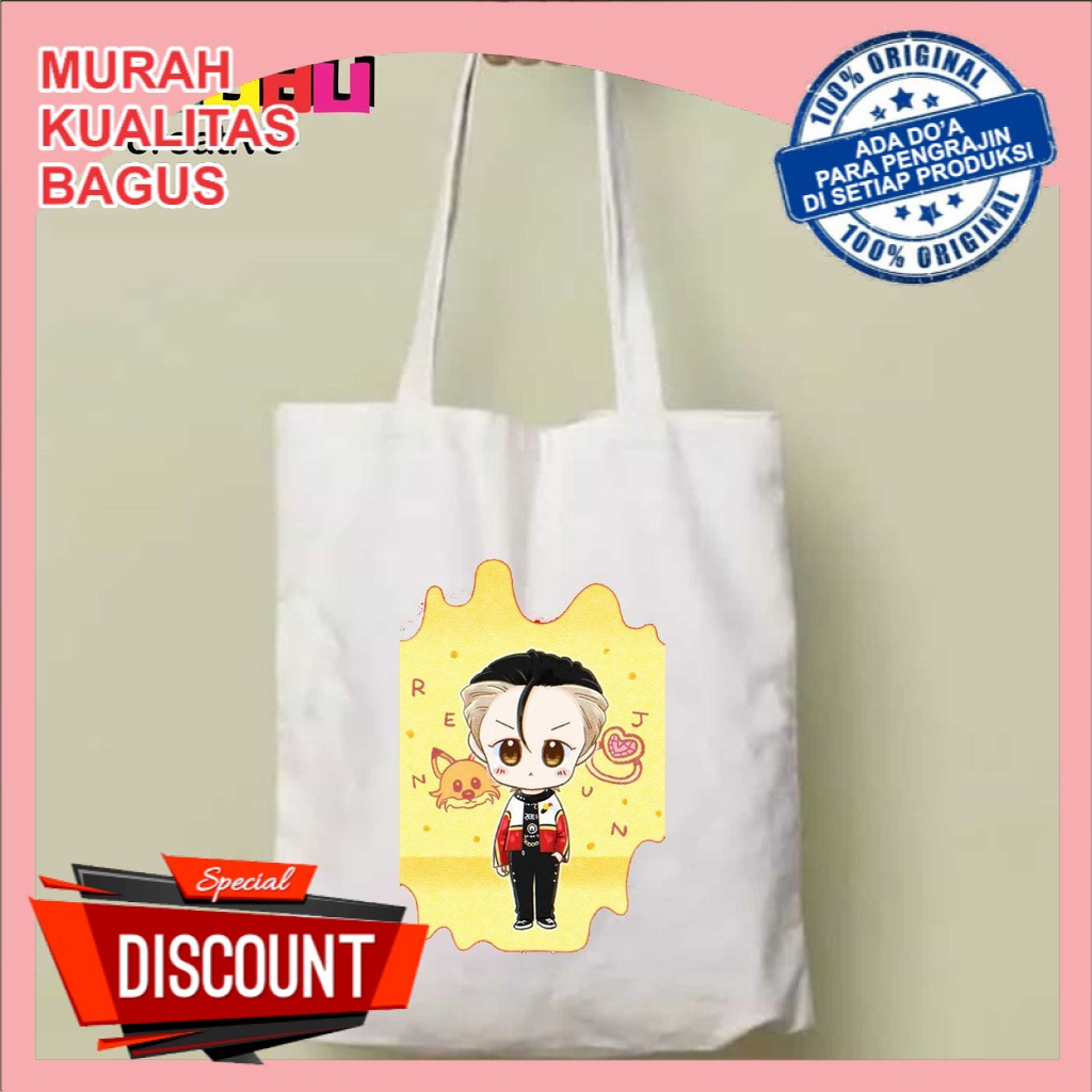Tas Totebag nct dream renjun fanart Aesthetic Blacu Vintage  Belanja Tote Bag AENBAG