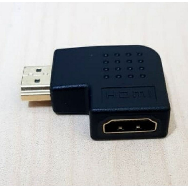 SKU-1021 KONEKTOR / CONNECTOR / GENDER HDMI MALE FEMALEFLAT 90 DERAJAT