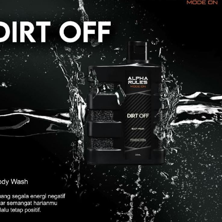 ➾ 100% ORIGINAL Alpha Rules Dirt Off - Body Wash 250 ml Sabun Mandi cair pria cowok ☛