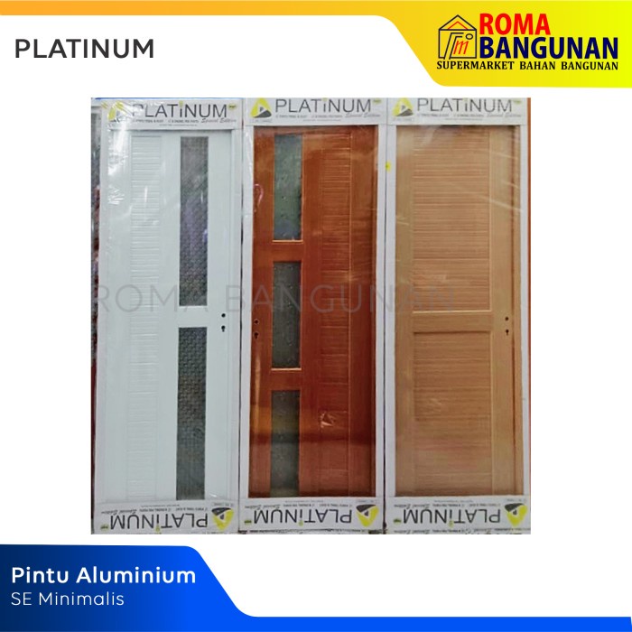 Pintu Pvc - Pintu Kamar Mandi / Toilet Pvc Aluminium Platinum Minimalis 70X200