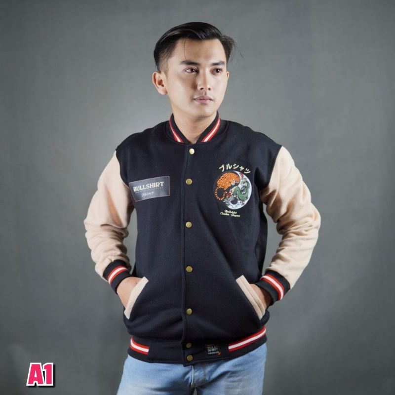 JAKET VARSITY BULLSHIRT[Gratis Ongkir]/JAKET BASEBALL/JAKET DISTRO BANDUNG